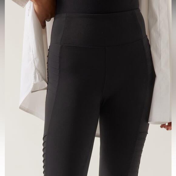 Athleta Delancey Moto Tights Active Leggings - Picture 5 of 9